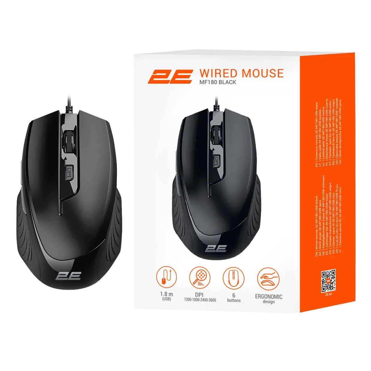Мышь 2E MF180 Black (2E-MF180UB) — фото 4