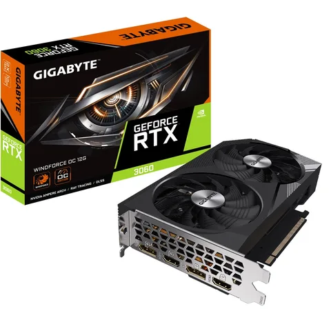 Видеокарта Gigabyte GeForce RTX 3060 12GB GDDR6 Windforce OC (GV-N3060WF2OC-12GD)