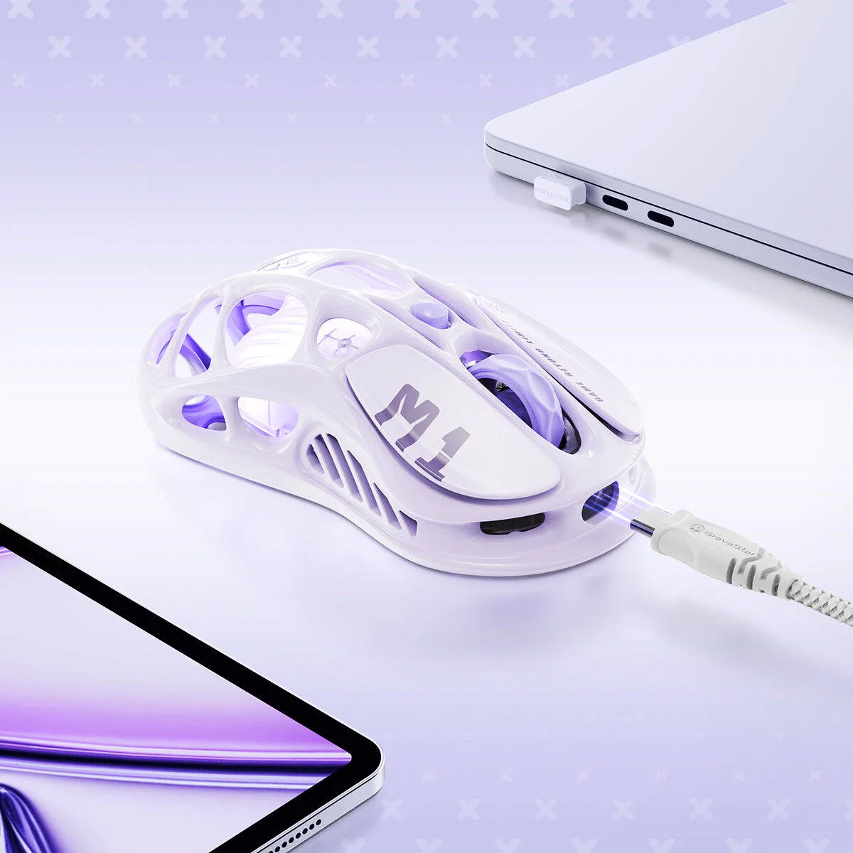 Мышь GravaStar Mercury M1 Pro Lavender Purple (GRAVASTAR M1 PRO_PL) — фото 7