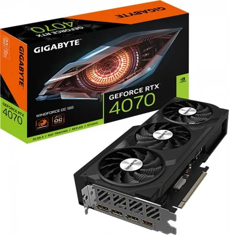 Видеокарта Gigabyte GeForce RTX 4070 12GB GDDR6X Windforce OC (GV-N4070WF3OC-12GD)
