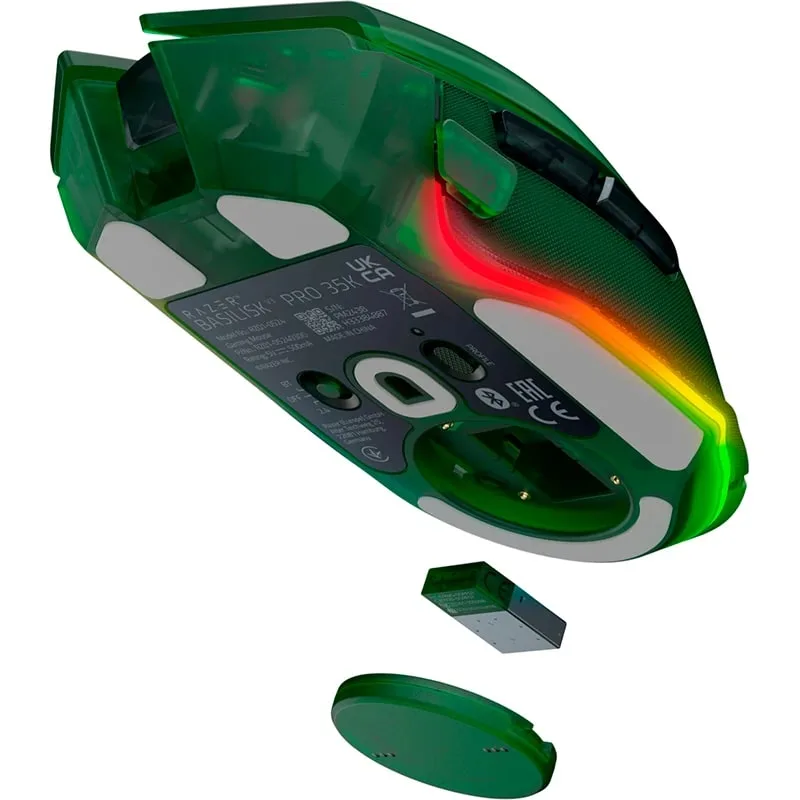 Мышь Razer Basilisk V3 Pro 35K Phantom Green Edition (RZ01-05240300-R3G1) — фото 9