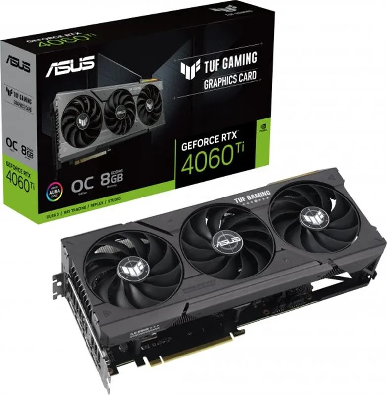 Видеокарта Asus GeForce RTX 4060 Ti 8GB GDDR6 TUF Gaming OC (TUF-RTX4060TI-O8G-GAMING)