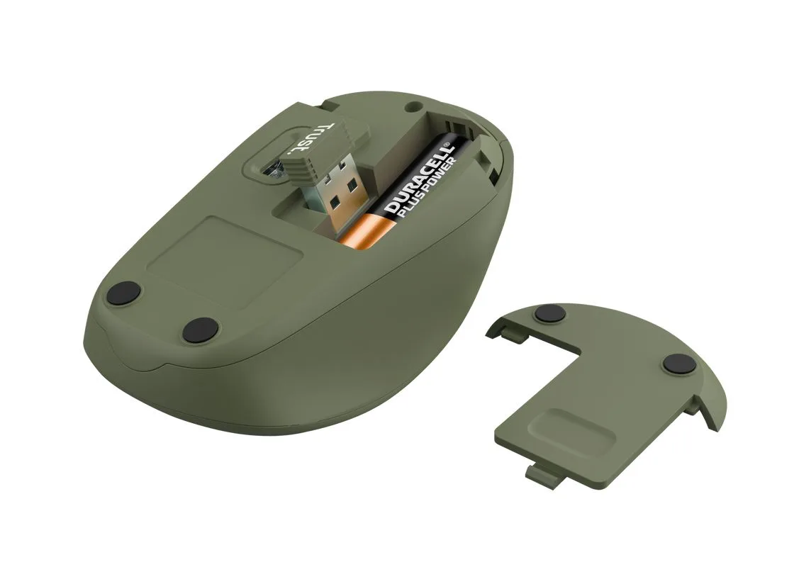 Мышь Trust Yvi+ Silent Eco Wireless Green (24552) — фото 4