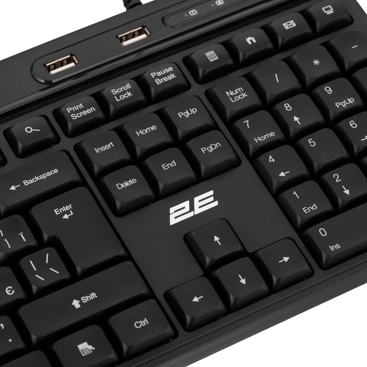 Клавиатура 2E KS1100 USB Hub Ukr Black (2E-KS1100UB) — фото 4