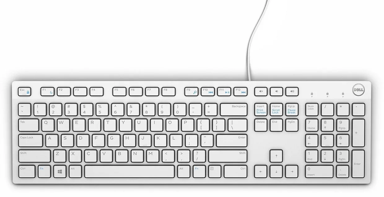 Клавиатура Dell KB216 Multimedia US International White (580-ADGM)