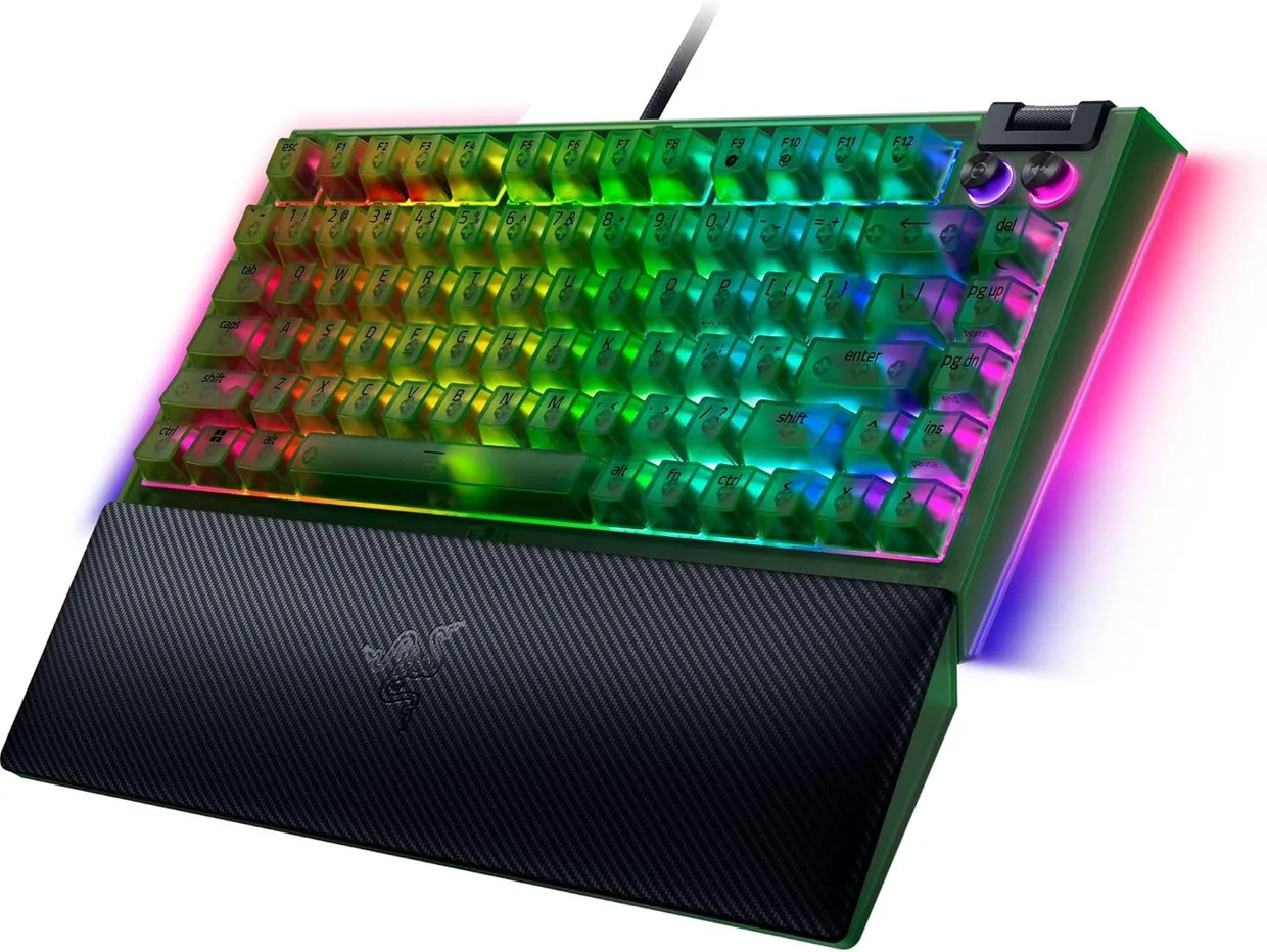 Клавиатура Razer BlackWidow V4 75% Orange Switch Phantom Green Edition (RZ03-05003300-R3M1) — фото 3