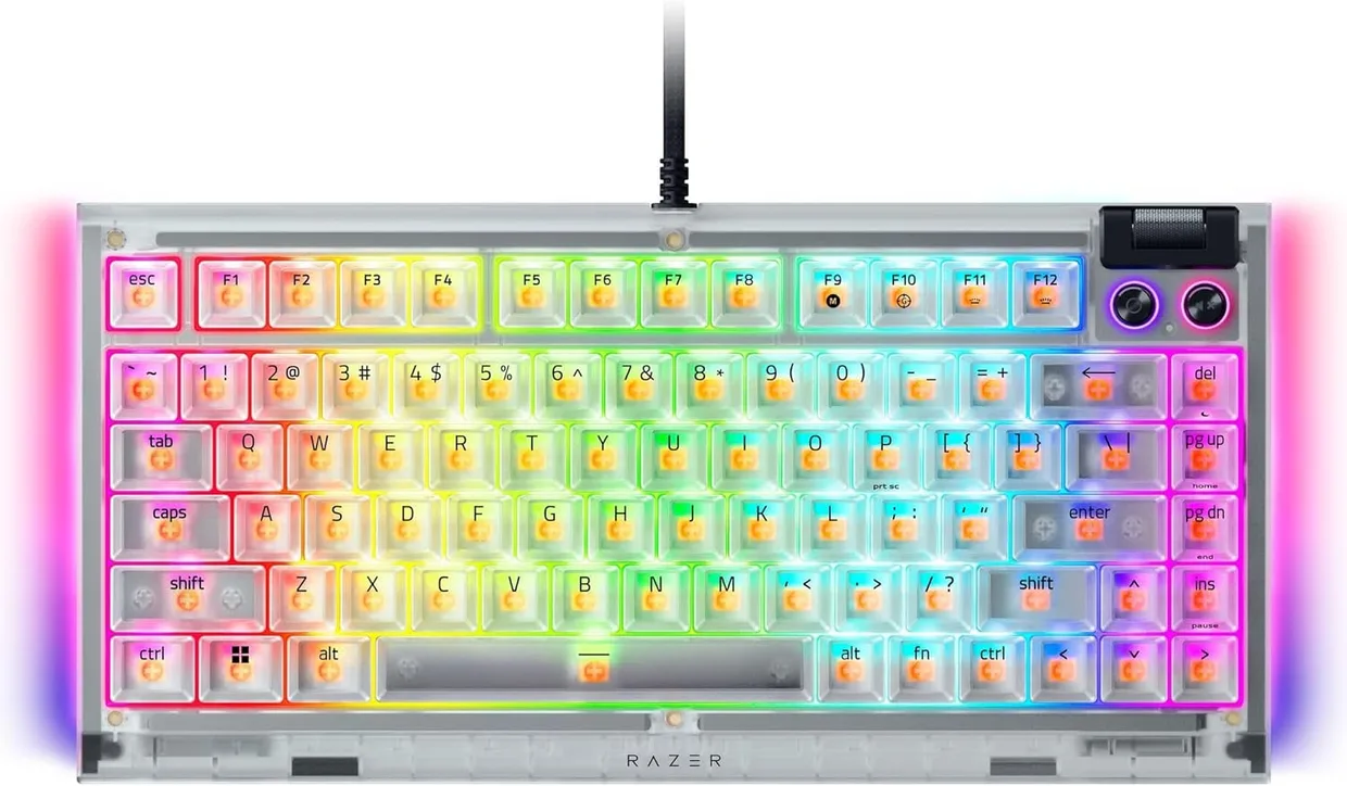 Клавиатура Razer BlackWidow V4 75% Orange Switch Phantom White Edition (RZ03-05003500-R3M1) — фото 2
