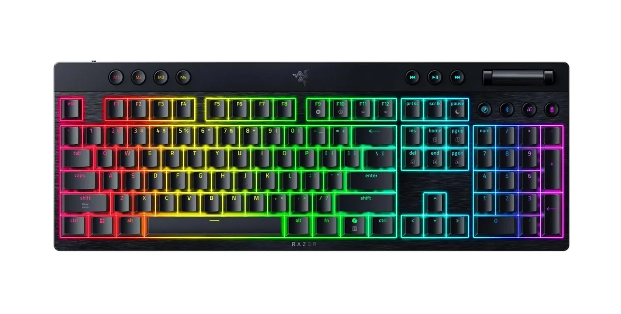 Клавіатура Razer BlackWidow V4 Low-profile HyperSpeed Green Switch Black (RZ03-05270100-R3M1)