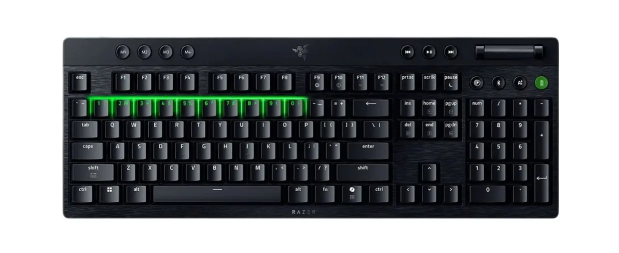 Клавіатура Razer BlackWidow V4 Low-profile HyperSpeed Green Switch Black (RZ03-05270100-R3M1) — фото 3