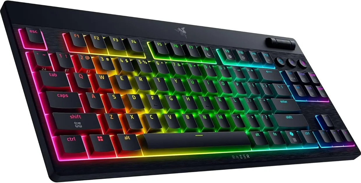 Клавіатура Razer BlackWidow V4 Low-profile TKL HyperSpeed Yellow Switch Black (RZ03-05450100-R3M1) — фото 3