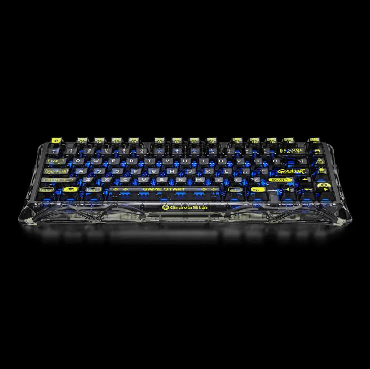 Клавіатура GravaStar Mercury K1 Lite Wireless Ukr Transparent Black (GS K1 LITE_XTAL_BLK) — фото 8