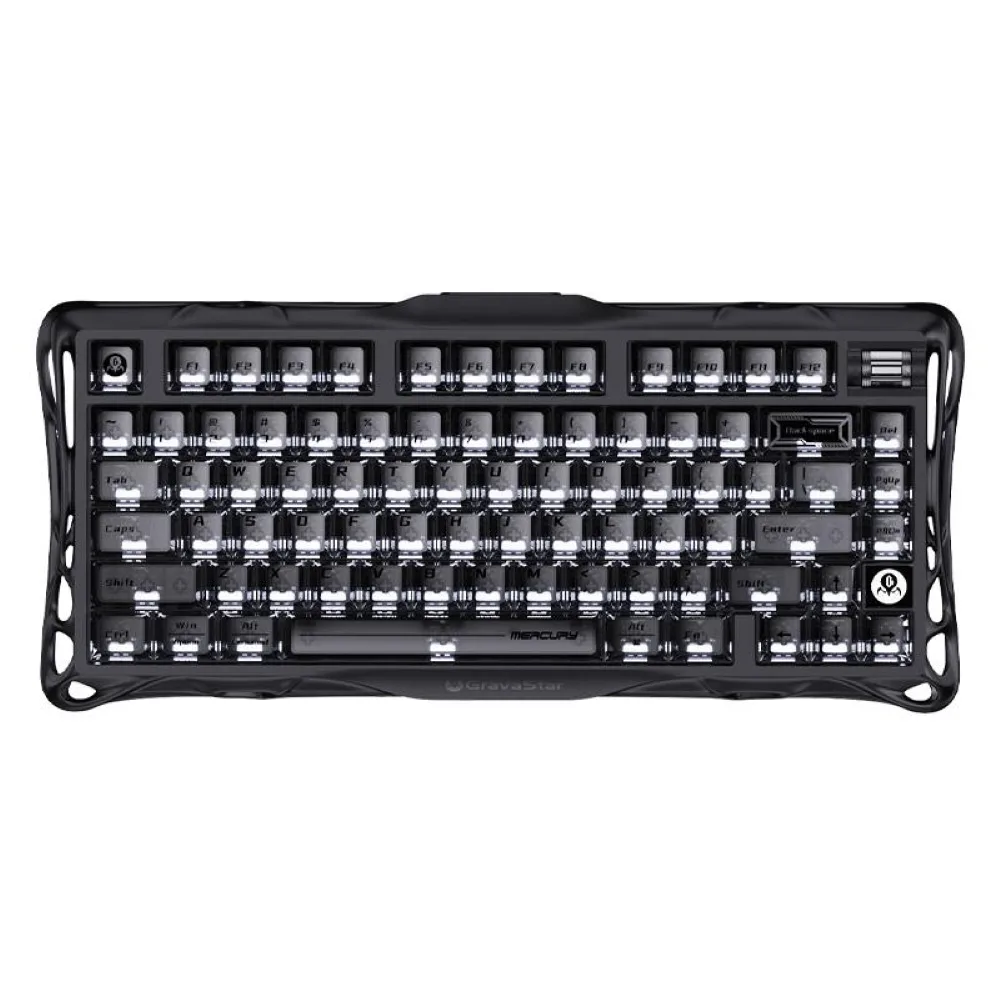 Клавиатура GravaStar Mercury K1 Wireless Stealth Black (GS K1_XTAL_BLK)