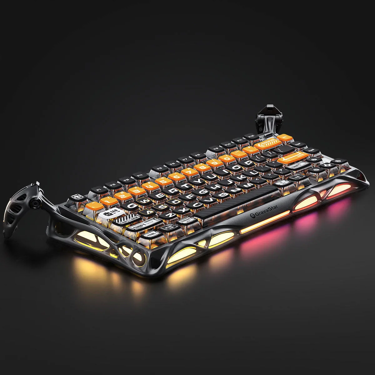 Клавиатура GravaStar Mercury K1 Pro Wireless Kailh Speedy Mint CyberFlare (GS K1 PRO_BO_BLK) — фото 8