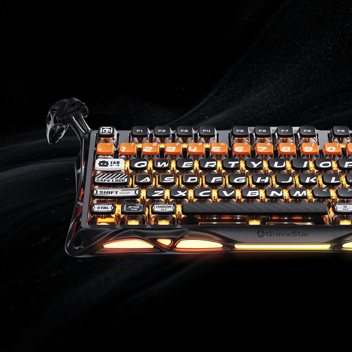 Клавиатура GravaStar Mercury K1 Pro Wireless Kailh Speedy Mint CyberFlare (GS K1 PRO_BO_BLK) — фото 9