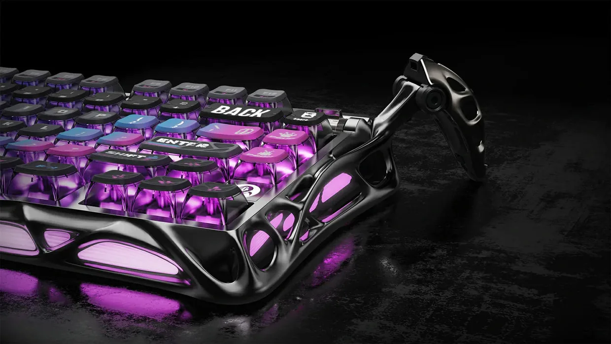 Клавіатура GravaStar Mercury K1 Pro Wireless Kailh Speedy Mint Cyberpunk (GS K1 PRO_CBLK) — фото 3