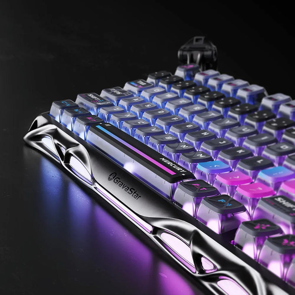 Клавіатура GravaStar Mercury K1 Pro Wireless Kailh Speedy Mint Cyberpunk (GS K1 PRO_CBLK) — фото 4