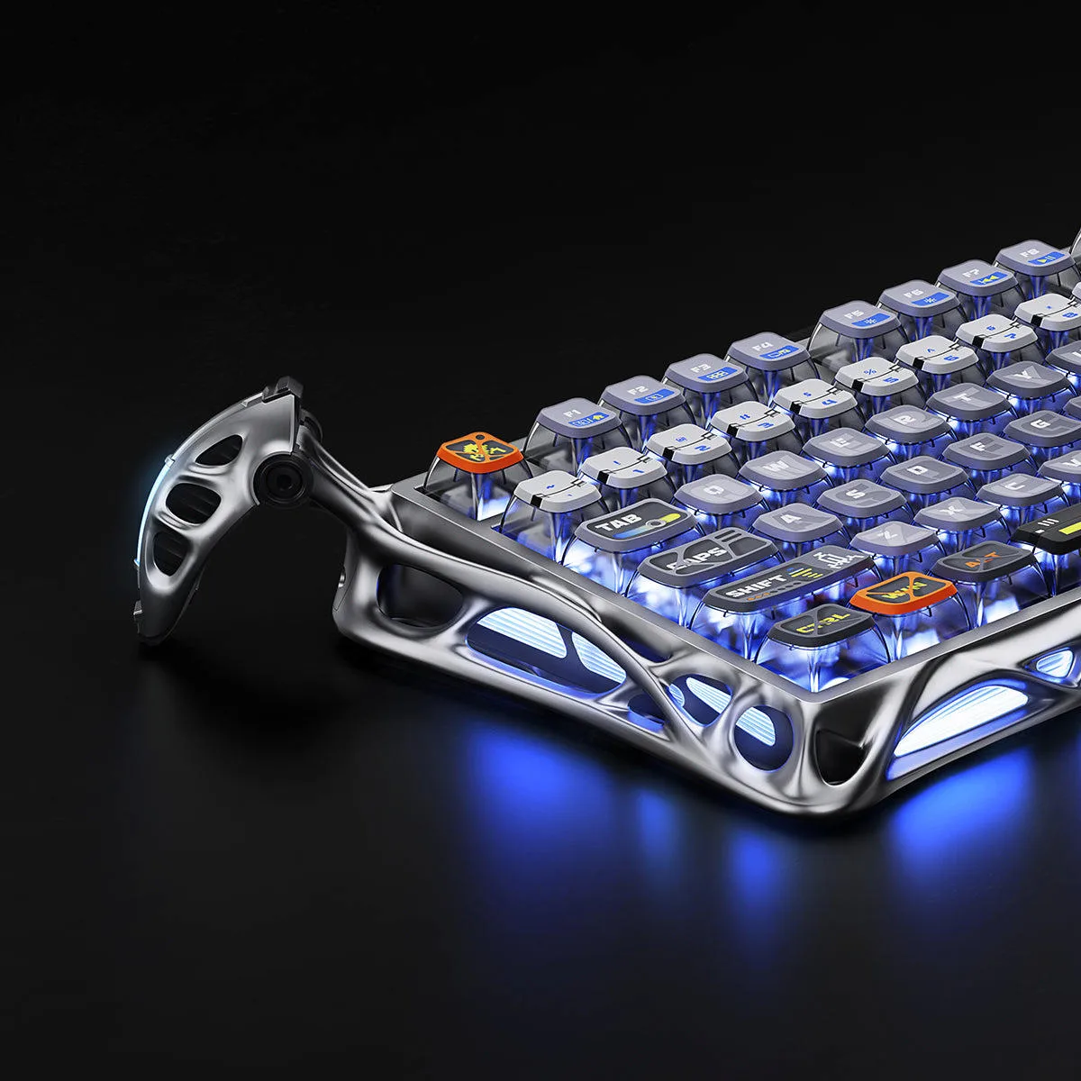 Клавіатура GravaStar Mercury K1 Pro Wireless Kailh Speedy Mint Interstellar Silver (GS K1 PRO_S_CGRY) — фото 10