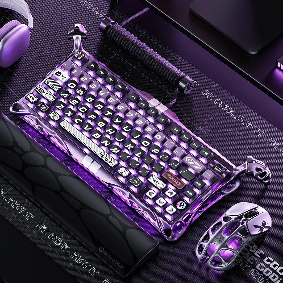 Клавиатура GravaStar Mercury V75 Pro Magnetic Iron Purple (GS V75 PRO_PL) — фото 4