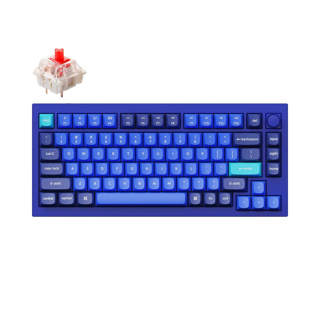 Клавіатура Keychron Q1 QMK Knob Gateron G Pro Red Navy Blue - A (Q1-O1)