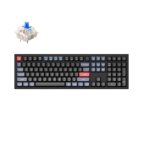Клавиатура Keychron Q6 QMK Knob Gateron G Pro Blue Carbon Black - B (Q6-M2Z)
