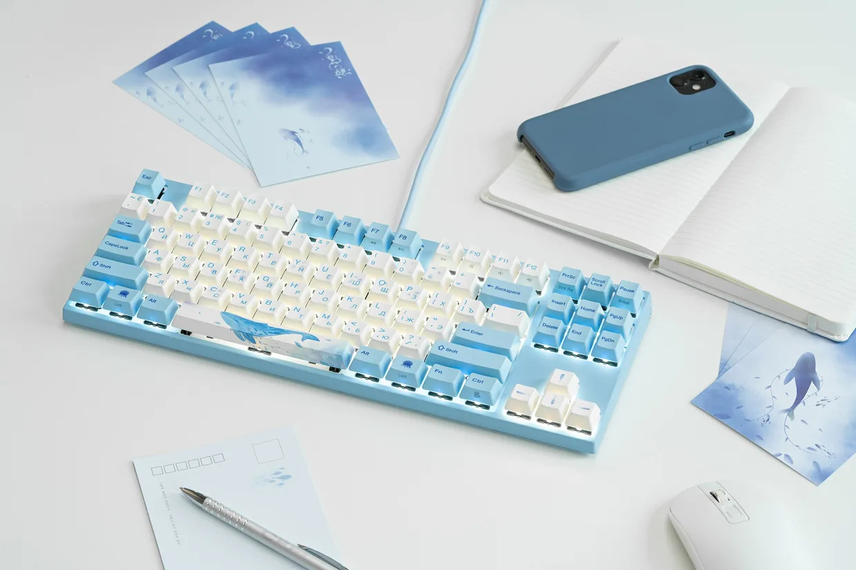 Клавіатура Varmilo VEM87 Sea Melody EC V2 Ivy Ukr (A33A038B1A3A17A033) — фото 3