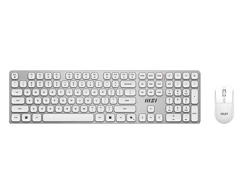 Комплект клавиатура и мышь MSI Forge K210 Wireless Combo Ukr White (S11-43UA205-Y92)
