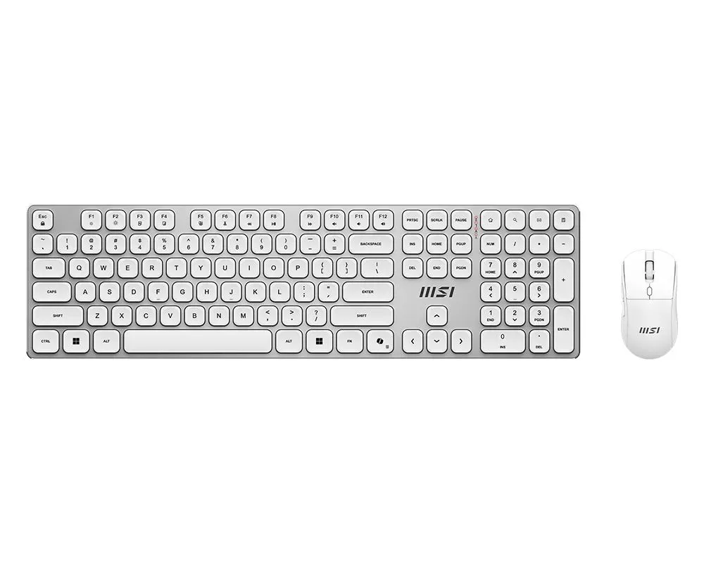 Комплект клавіатура та миша MSI Forge K210 Wireless Combo Ukr White (S11-43UA205-Y92)