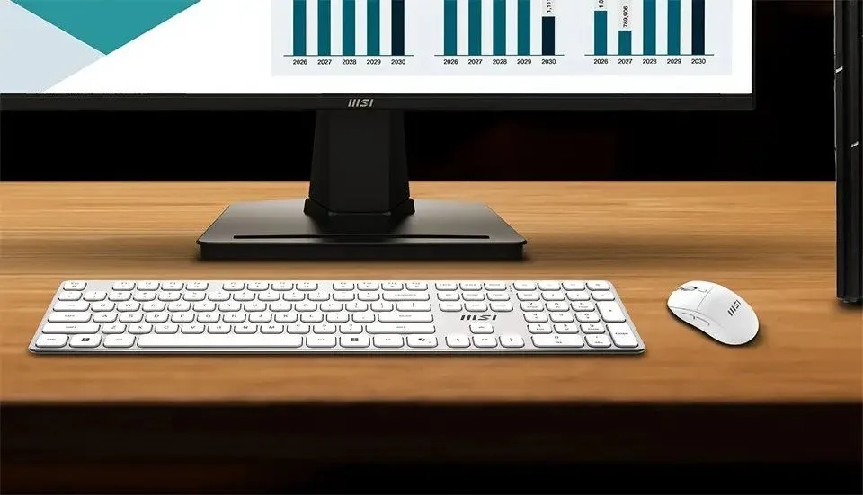 Комплект клавіатура та миша MSI Forge K210 Wireless Combo Ukr White (S11-43UA205-Y92) — фото 3