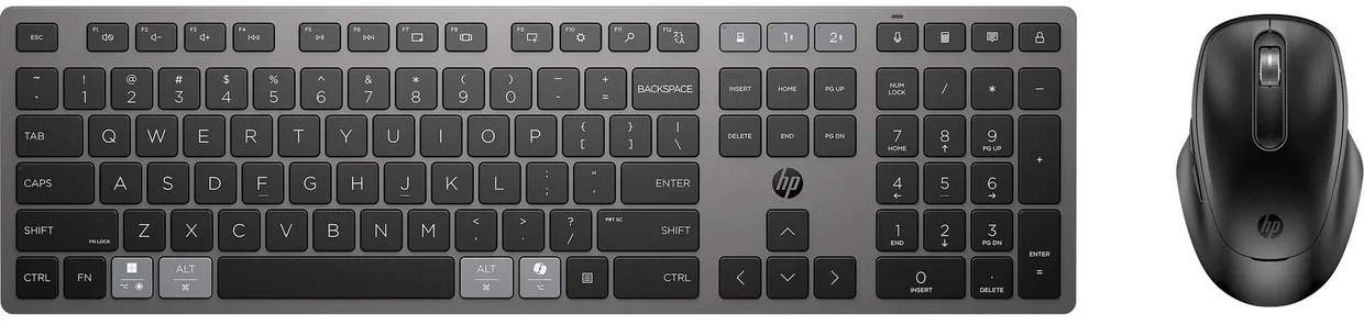 Комплект клавиатура и мышь HP 720 Multi-Device Rechargeable Ukr Black (9T5A9AA)