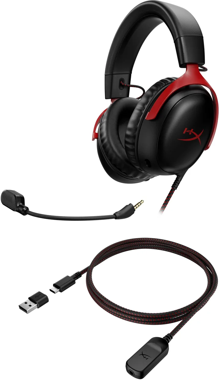 Наушники HyperX Cloud III Black Red (727A9AA) — фото 6