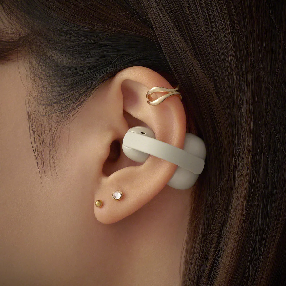 Наушники Sony LinkBuds Clip Cream (WFLC900C.E) — фото 8