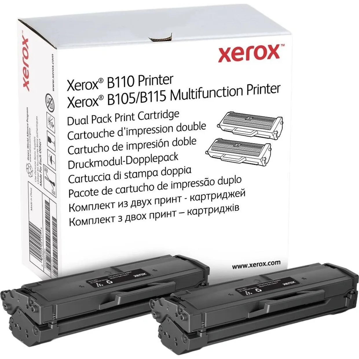 Картридж Xerox B105/B110/B115 Black Dual Pack (006R04964)