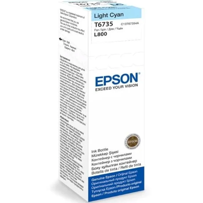 Чорнила Epson 673 70 мл Light Cyan (C13T67354A)