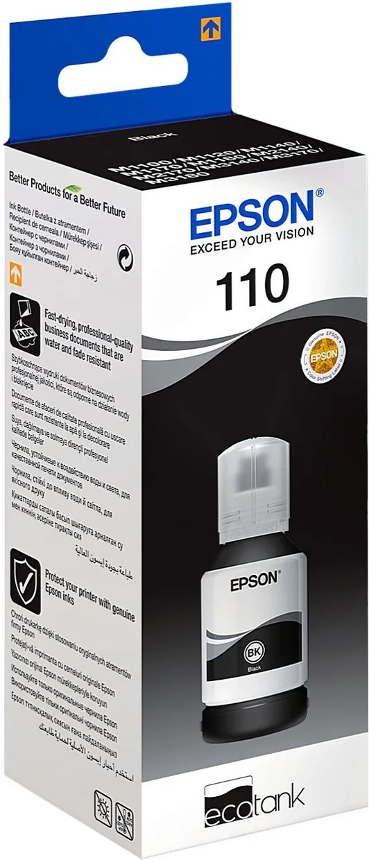 Чернила Epson 110 140 мл Black (C13T03P14A)