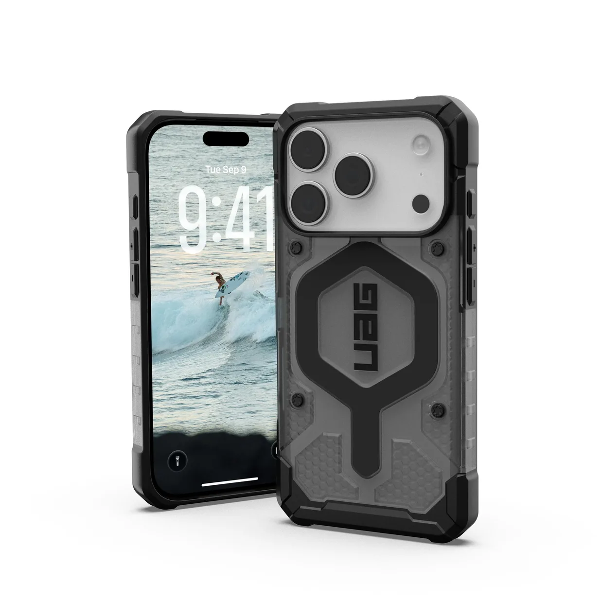 Чохол для смартфона UAG Pathfinder Clear MagSafe для Apple iPhone 18 Pro/17 Pro Ash/Black — фото 4