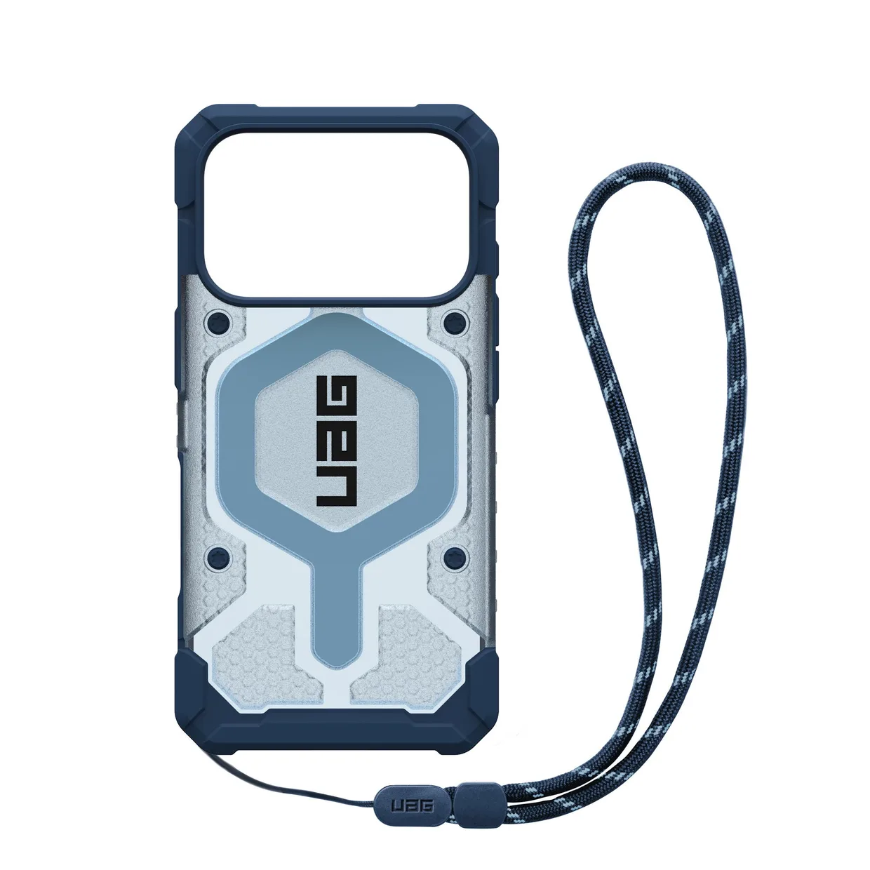 Чехол для смартфона UAG Pathfinder Clear MagSafe с ремешком для Apple iPhone 18 Pro/17 Pro Blues — фото 2