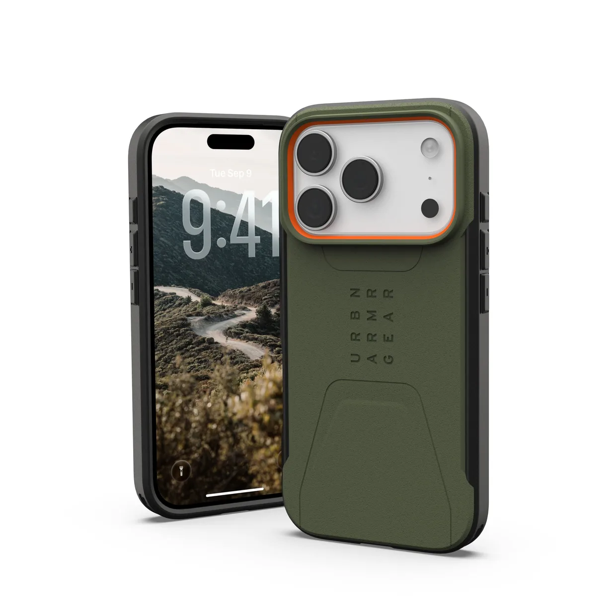 Чехол для смартфона UAG Civilian MagSafe для Apple iPhone 18 Pro/17 Pro Olive/Orange — фото 2