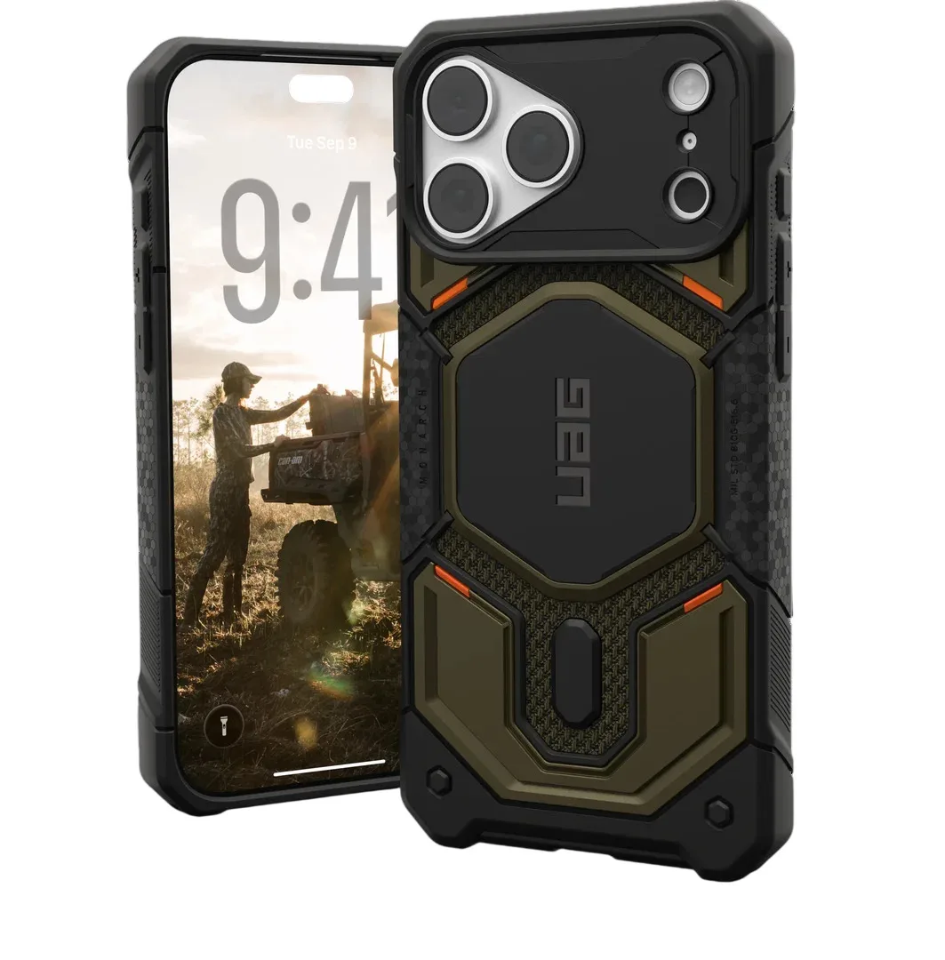 Чехол для смартфона UAG Monarch Pro Kevlar MagSafe для Apple iPhone 18 Pro Max Kevlar Element Green — фото 2