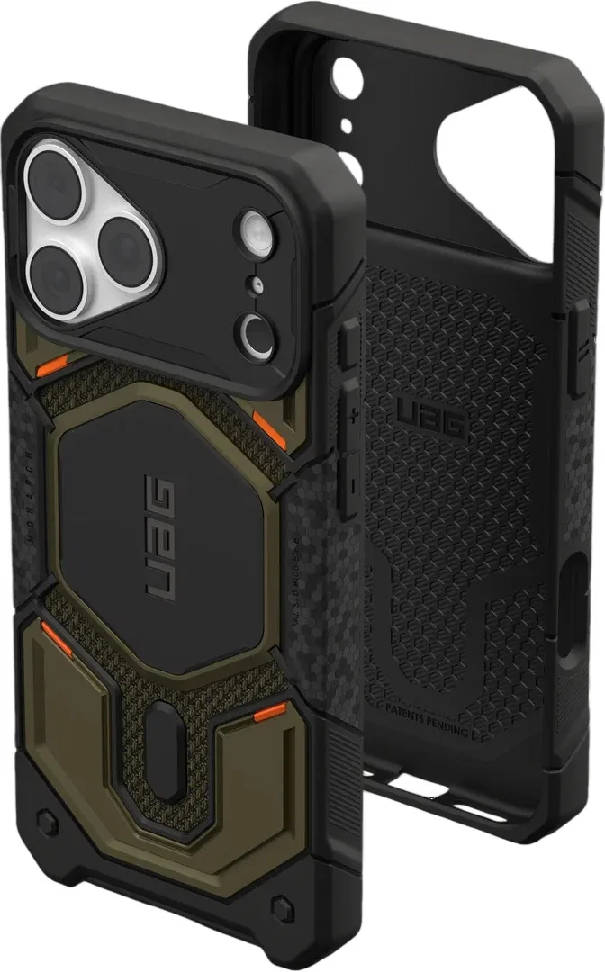 Чехол для смартфона UAG Monarch Pro Kevlar MagSafe для Apple iPhone 18 Pro Max Kevlar Element Green — фото 6