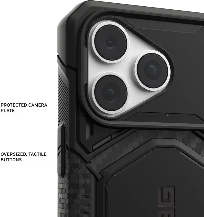 Чехол для смартфона UAG Monarch Pro MagSafe для Apple iPhone 18 Pro Max Carbon Fiber — фото 2