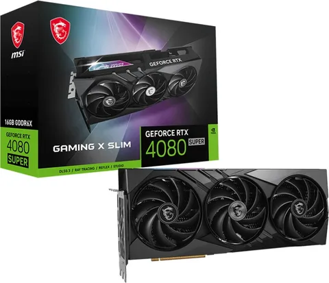 Видеокарта MSI GeForce RTX 4080 Super 16GB GDDR6X Gaming X Slim (GeForce RTX 4080 SUPER 16G GAMING X SLIM)