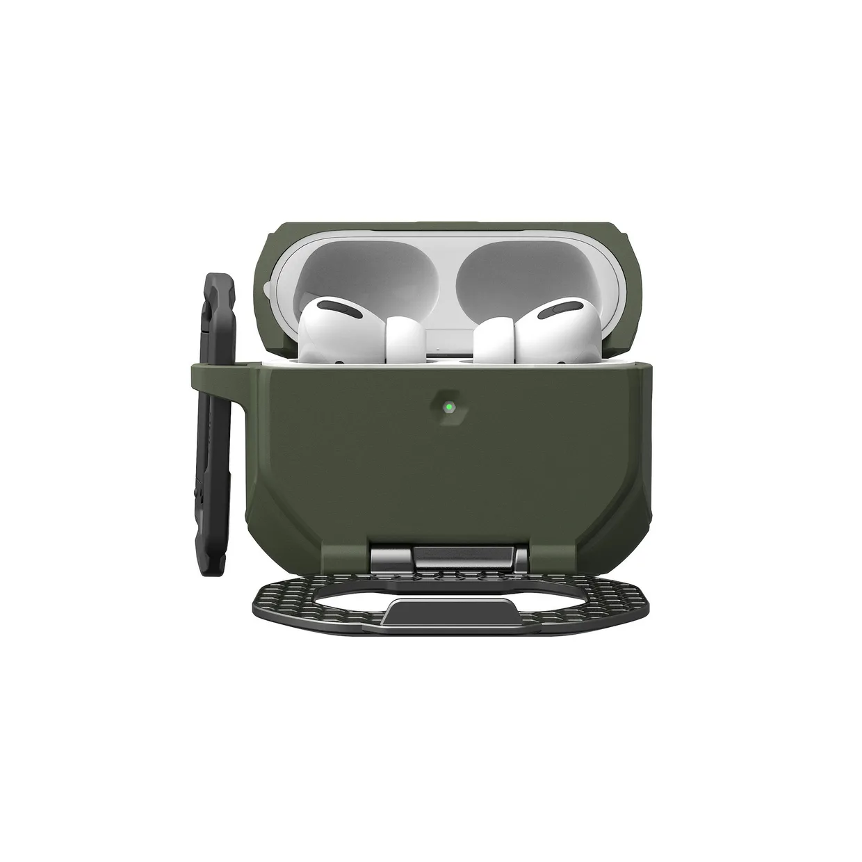 Чехол для наушников UAG Monarch для Apple AirPods Pro 3 Olive Drab/Silver — фото 5