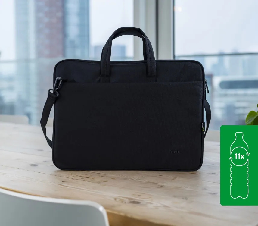 Сумка для ноутбука Trust Bologna Eco 16" Black — фото 2