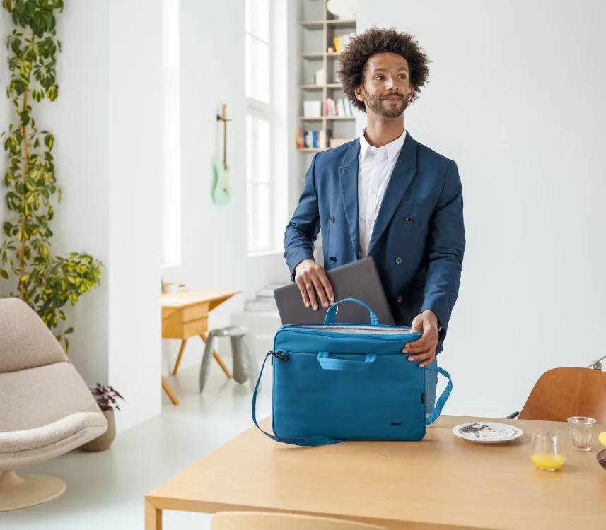 Сумка для ноутбука Trust Bologna Eco 16" Blue — фото 2