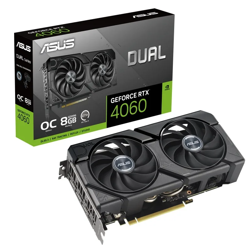 Видеокарта Asus GeForce RTX 4060 8GB GDDR6 Dual Evo OC (DUAL-RTX4060-O8G-EVO)
