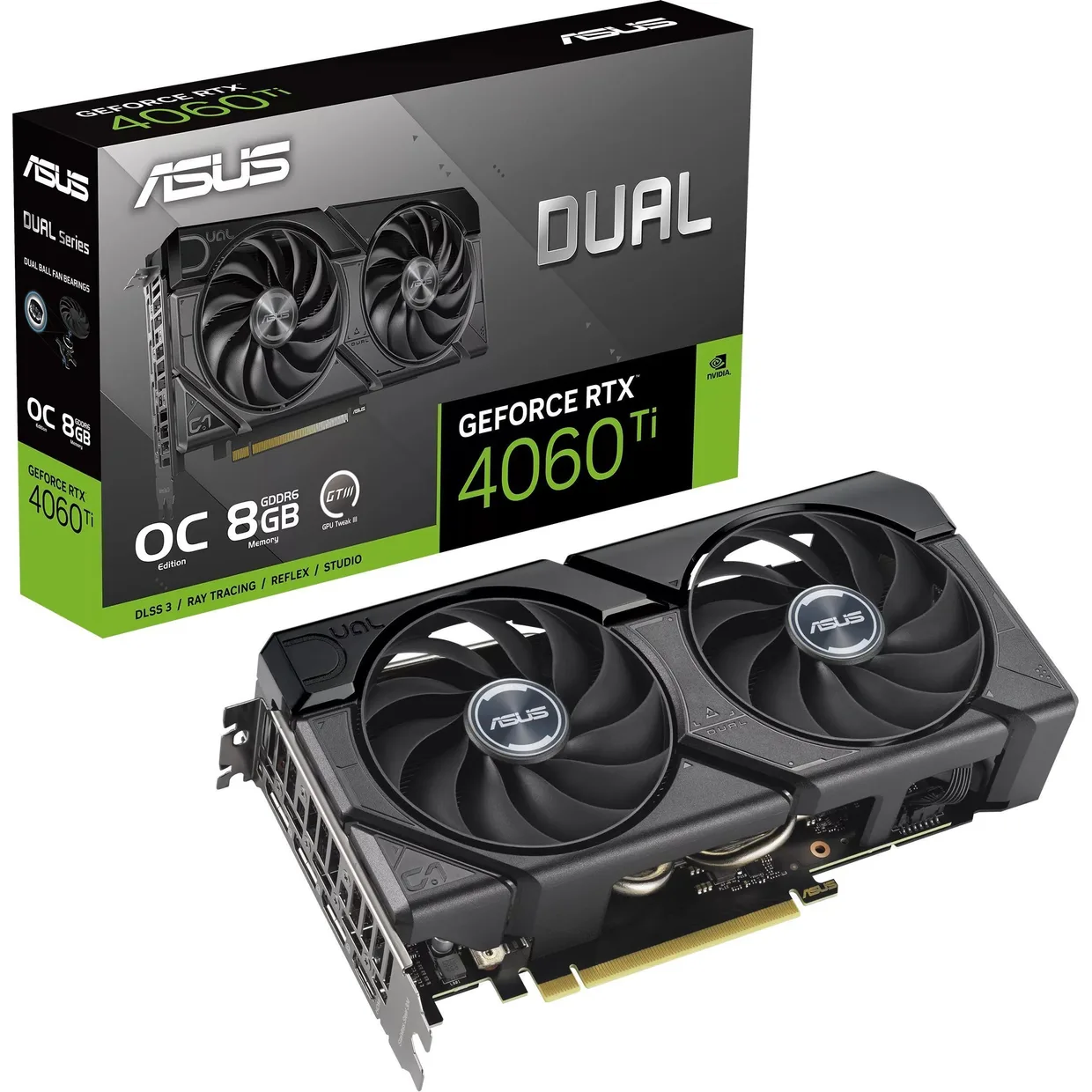 Видеокарта Asus GeForce RTX 4060 Ti 8GB GDDR6 Dual Evo OC (DUAL-RTX4060TI-O8G-EVO)