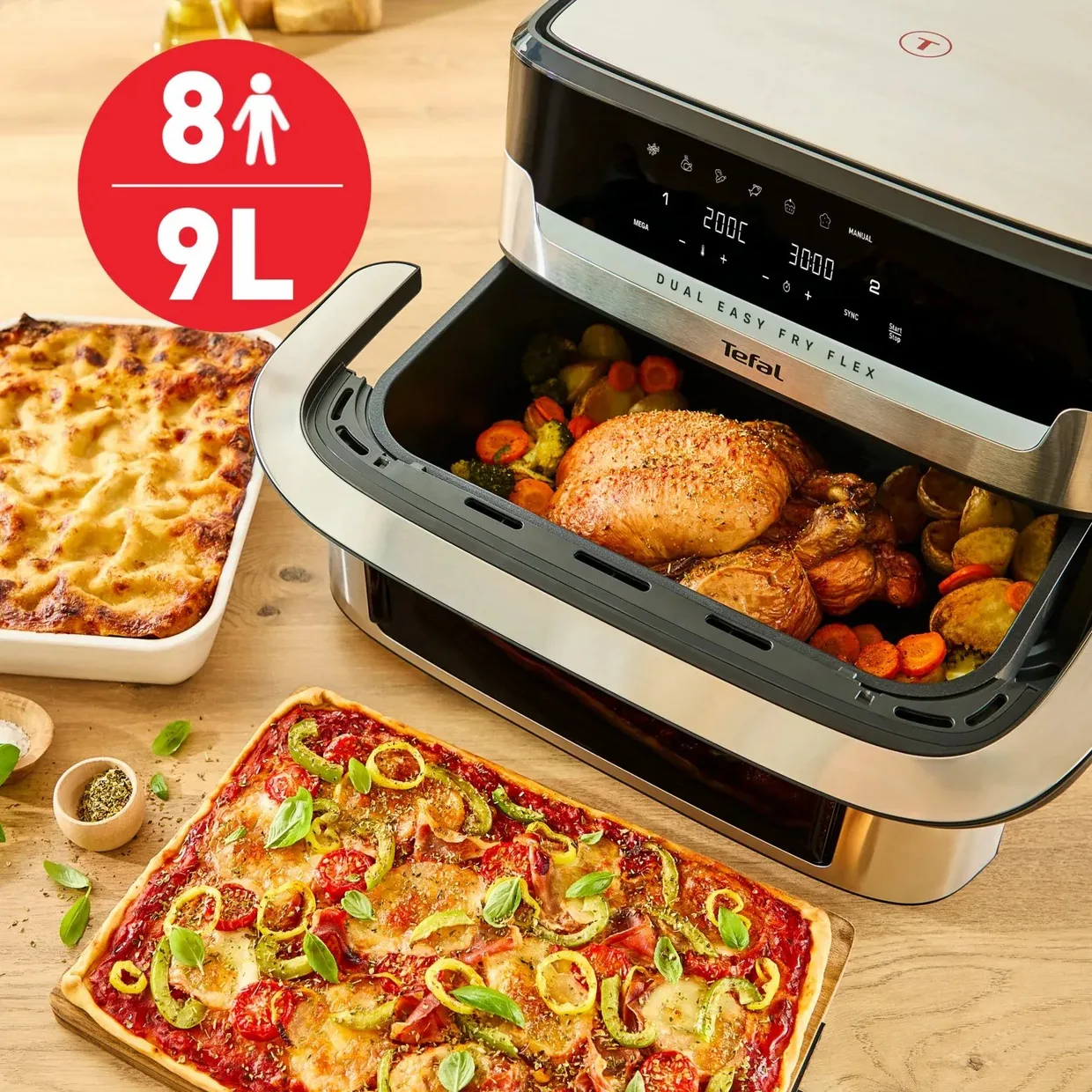 Мультипечь Tefal Dual Easy Fry Flex EY922DE0 — фото 5