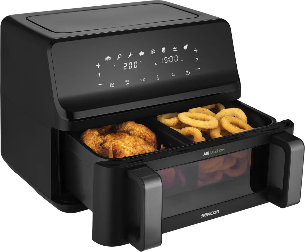 Мультипечь Sencor Dual Vita Fryer SFR 9650BK — фото 2