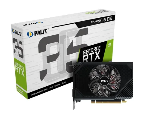 Видеокарта Palit GeForce RTX 3050 6GB GDDR6 StormX (NE63050018JE-1070F)