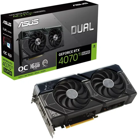 Видеокарта Asus GeForce RTX 4070 Ti Super GDDR6X Dual OC (DUAL-RTX4070TIS-O16G)